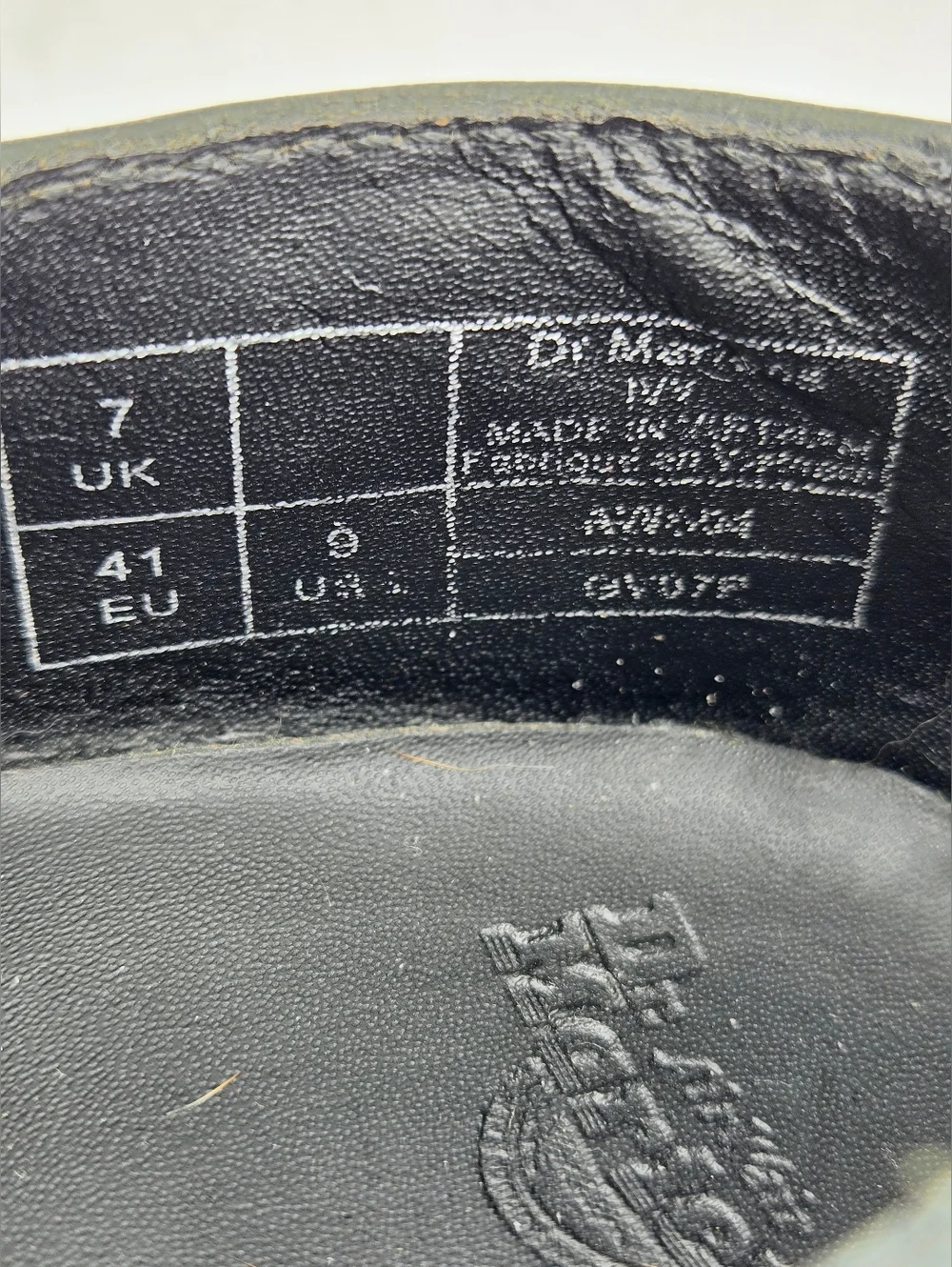 Dr. Martens 8065 Double Strap Heeled Mary Janes - Dark Grey Leather Size 9